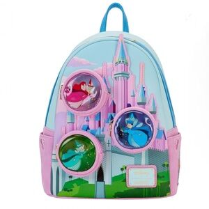 Disney Loungefly Sleeping Beauty Fairy Godmothers Mini Backpack